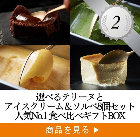 1位 ：選べるテリーヌとアイスクリーム＆ソルベ8個セット人気No.1 食べ比べギフトBOX
